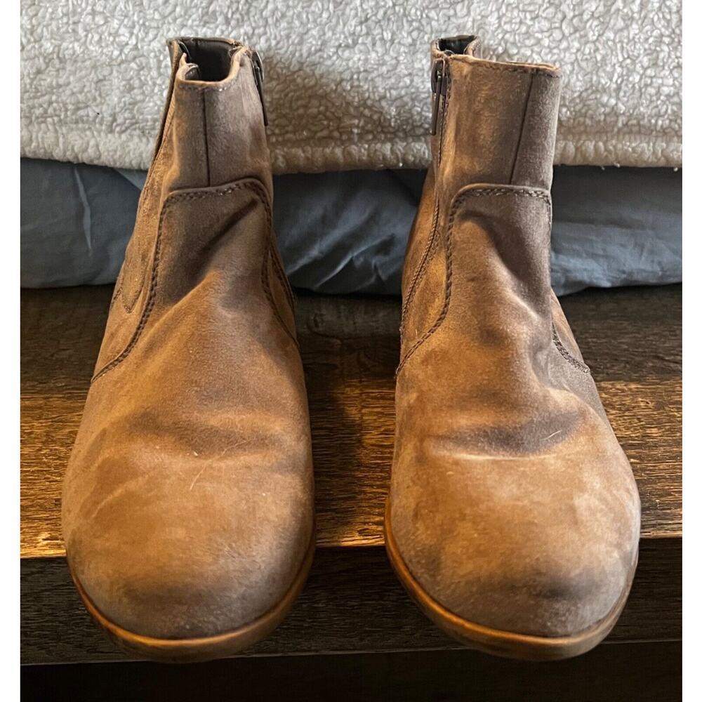 Jessica Cline Tan Zip Ankle Booties Girls Size 3